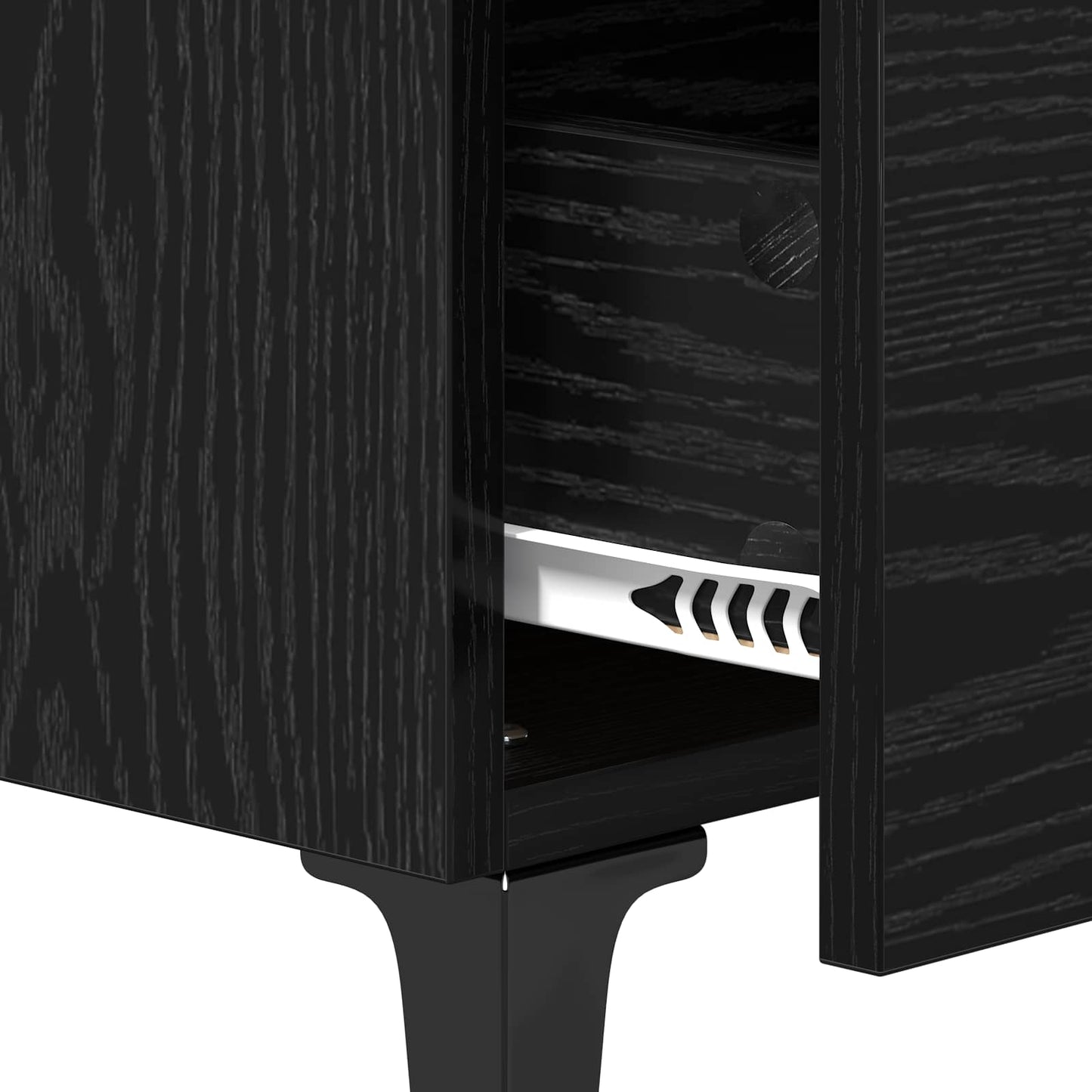 Bedside Cabinet Black Oak 40 x 40.5 x 66 cm Engineered Wood