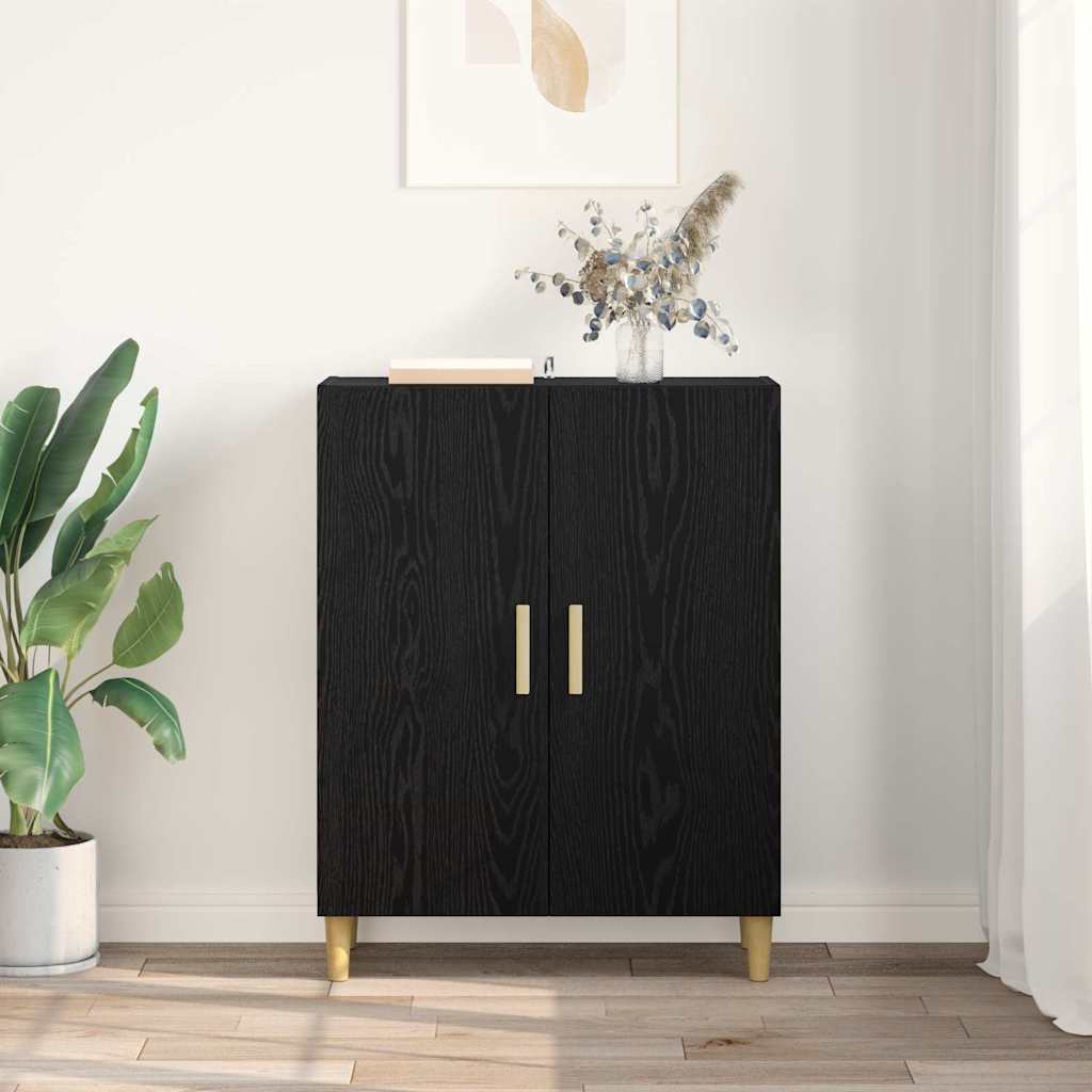 Sideboard Black Oak 70 x 34 x 90 cm Engineered Wood