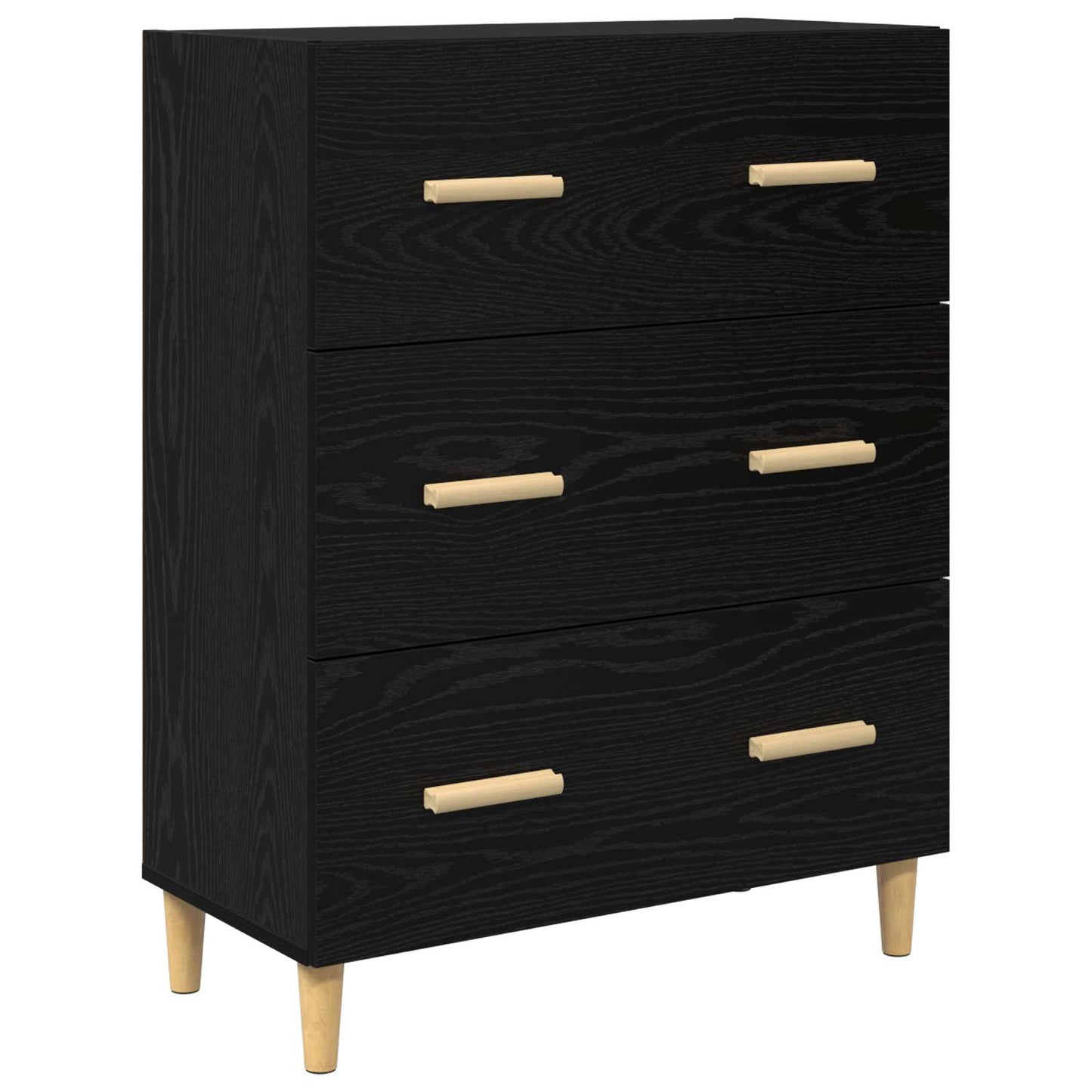 Sideboard Black Oak 69.5 x 34 x 90 cm Engineered Wood