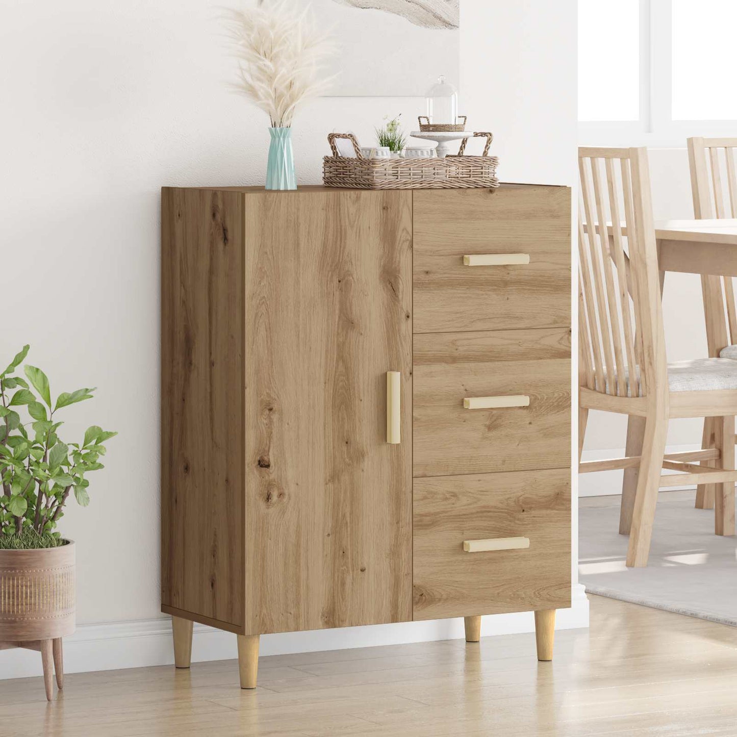 Sideboard Artisan Oak 34 x 69.5 x 90 cm Engineered wood