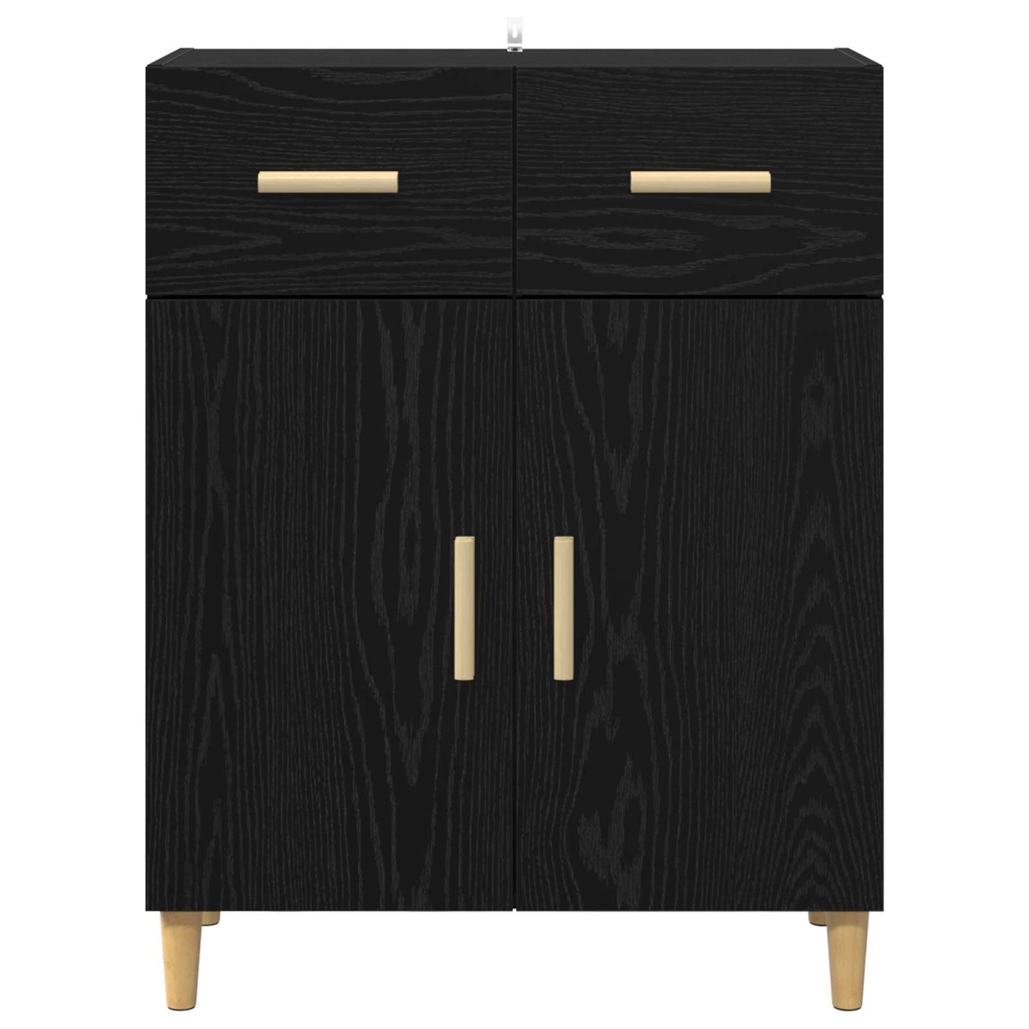 Sideboard Black oak 34 x 69.5 x 89 cm Engineered wood
