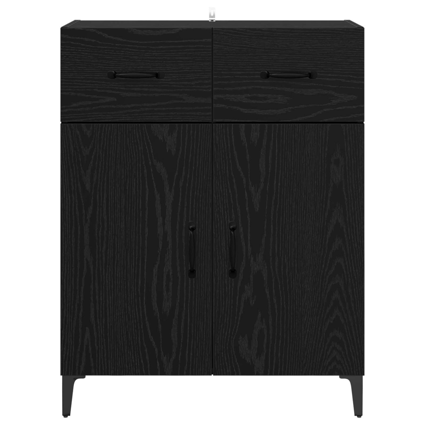 Sideboard Black Oak 69.5 x 34 x 90 cm Engineered Wood