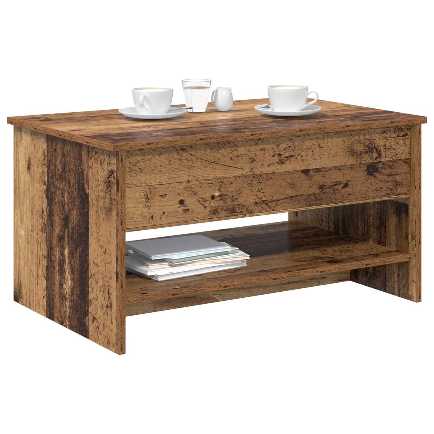 Coffee Table Old Wood 80 x 50.5 x 41.5 cm Engineered Wood