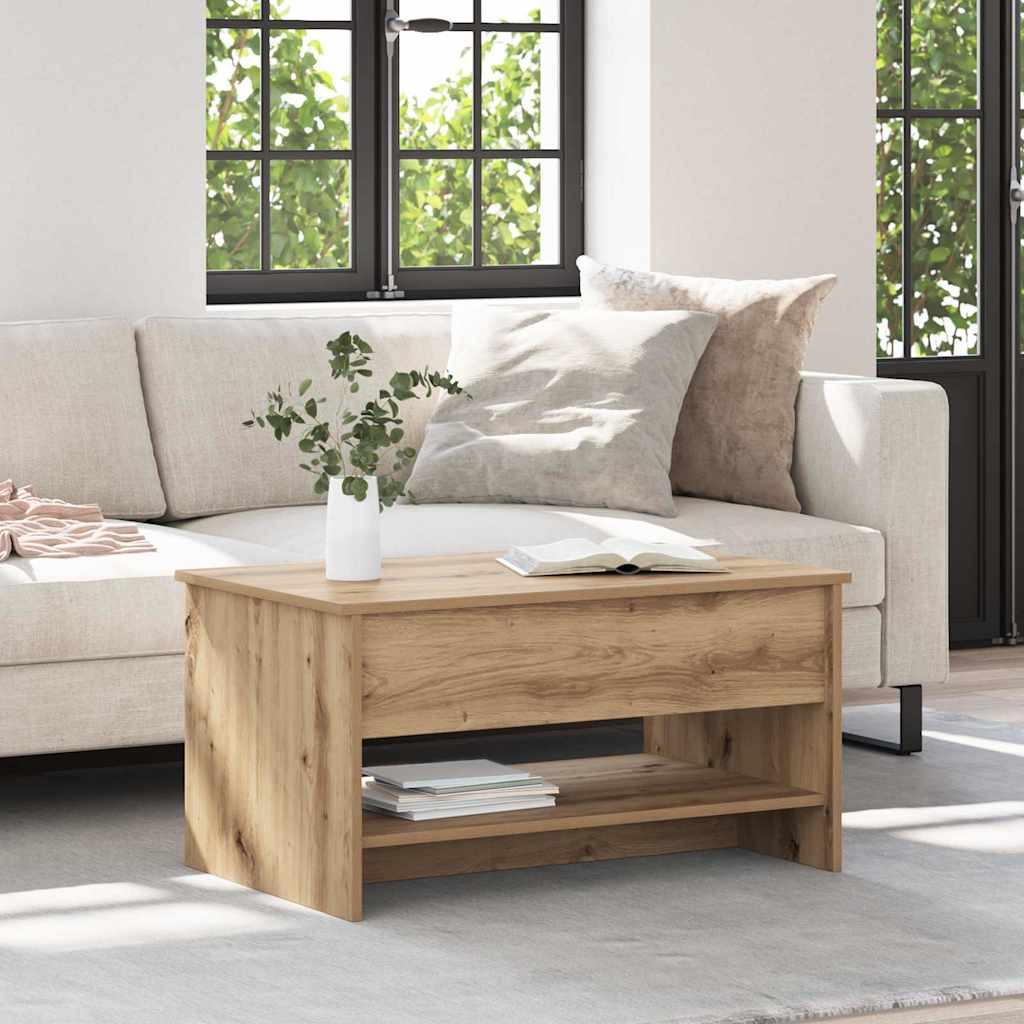 Coffee Table Artisan Oak 80 x 50.5 x 41.5 cm Engineered Wood