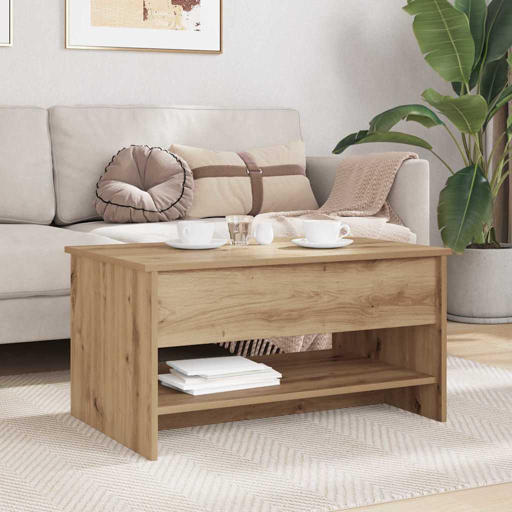 Coffee Table Artisan Oak 80 x 50.5 x 41.5 cm Engineered Wood