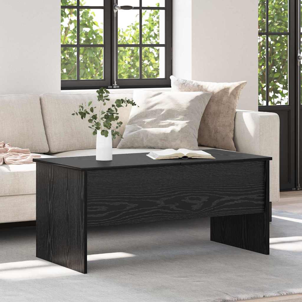 Coffee Table Black Oak 102 x 50.5 x 46.5 cm Engineered Wood