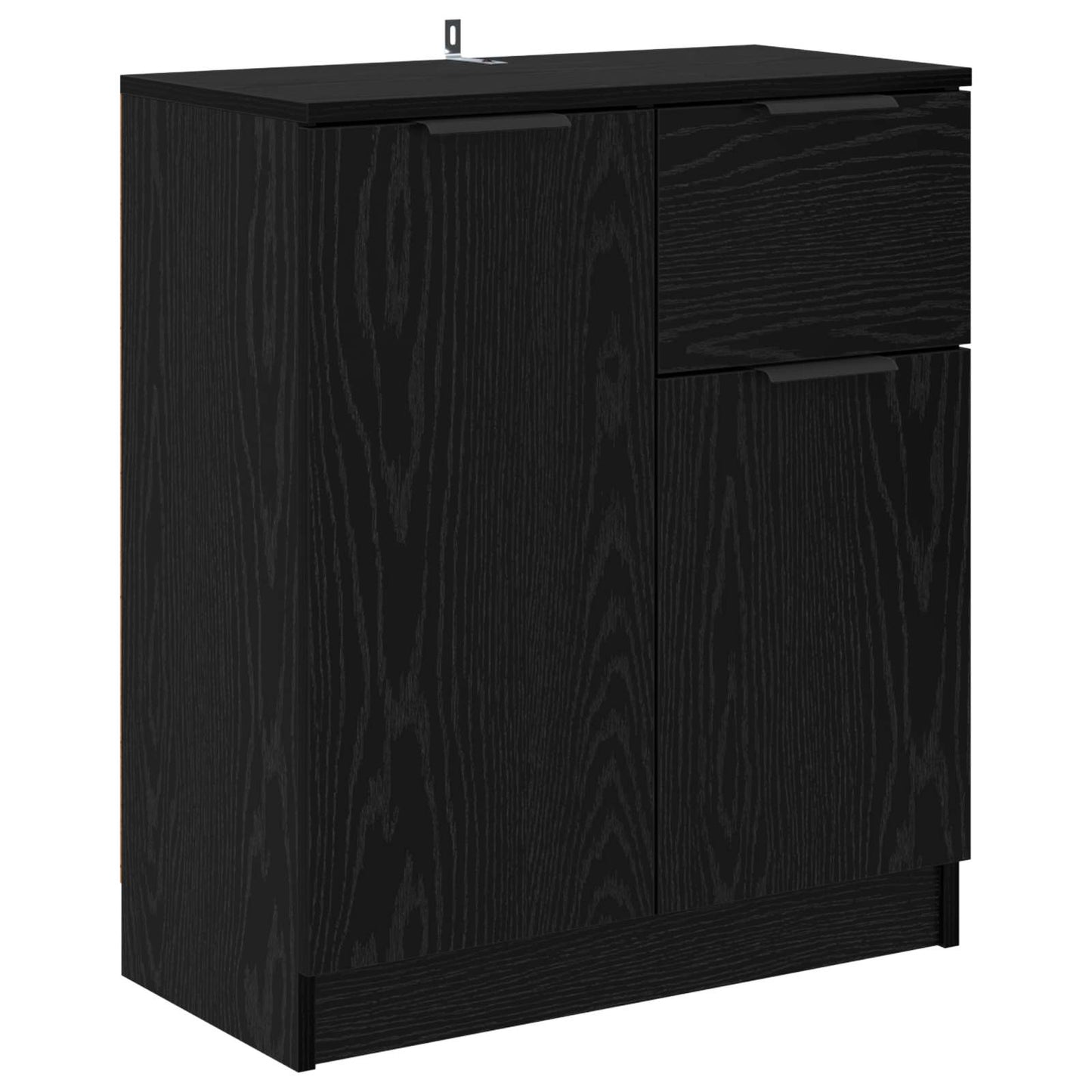 Sideboard with Drawer Black Oak 60 x 30 x 70 cm Engineered Wood
