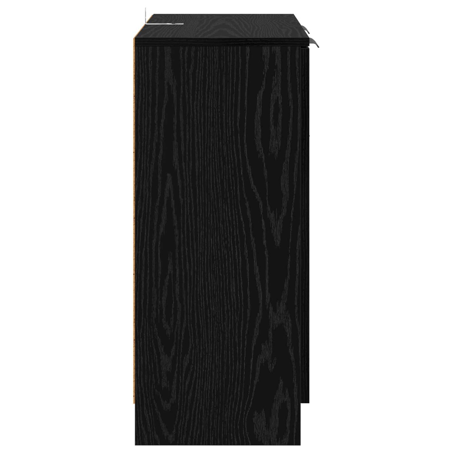 Sideboard with Drawer Black Oak 60 x 30 x 70 cm Engineered Wood