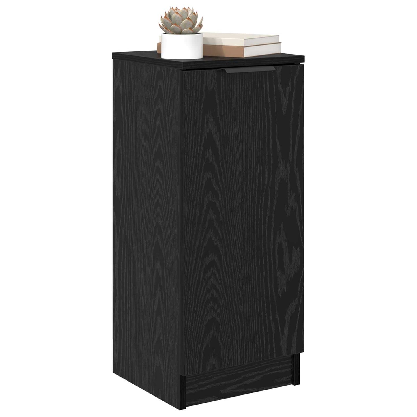 Sideboard Black Oak 30 x 30 x 70 cm Engineered Wood