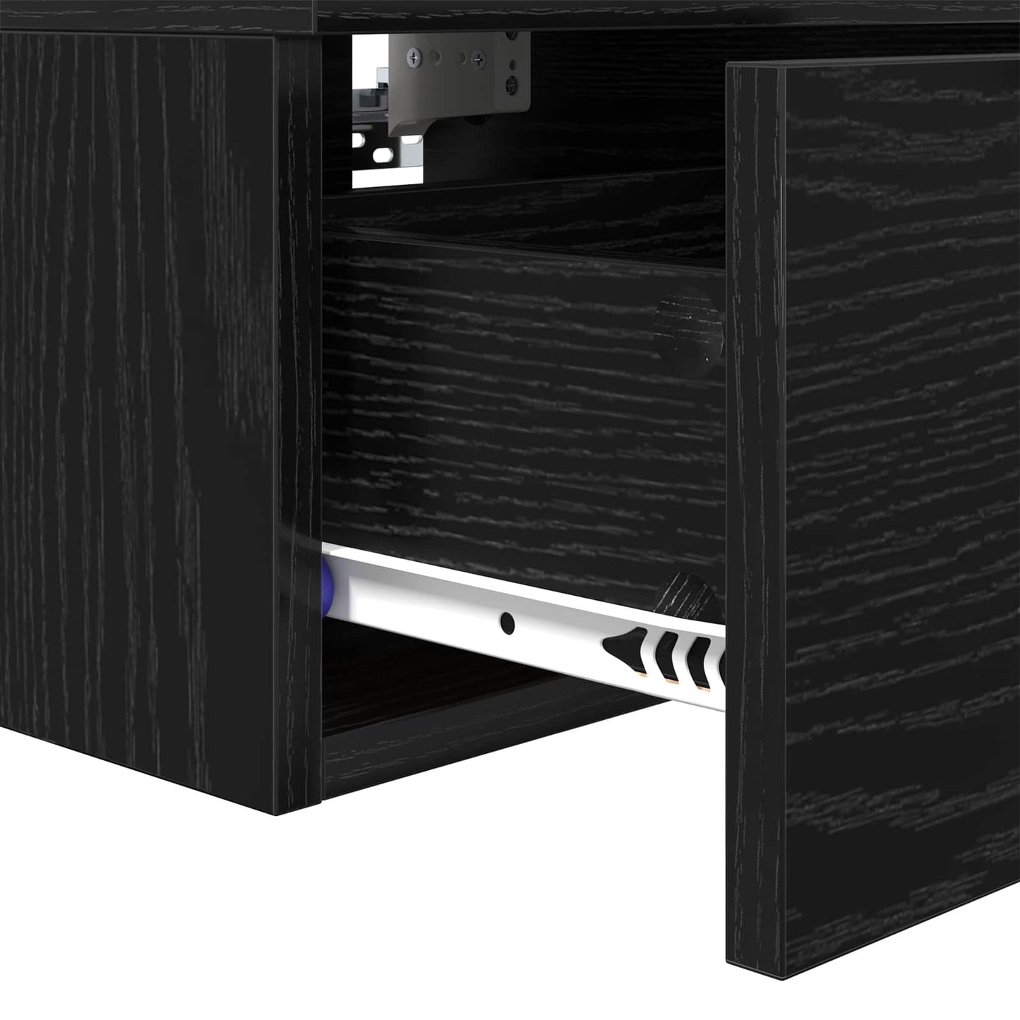 Bedside Cabinet Black Oak 34 x 30 x 20 cm Engineered Wood