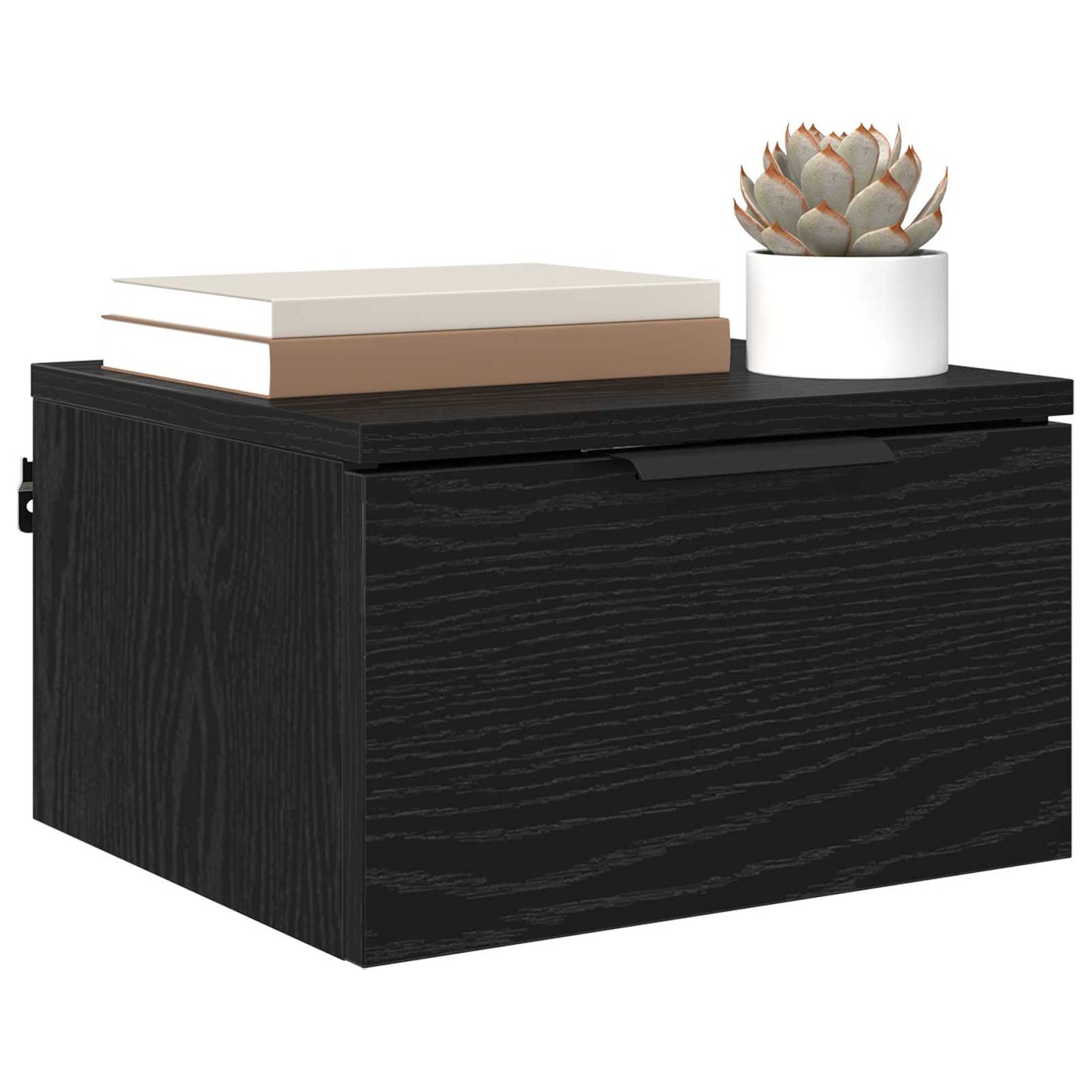 Bedside Cabinet Black Oak 34 x 30 x 20 cm Engineered Wood