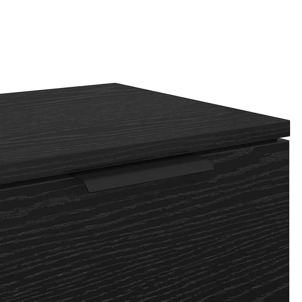 Bedside Cabinet 2 pcs Black Oak 34 x 30 x 20 cm Engineered Wood