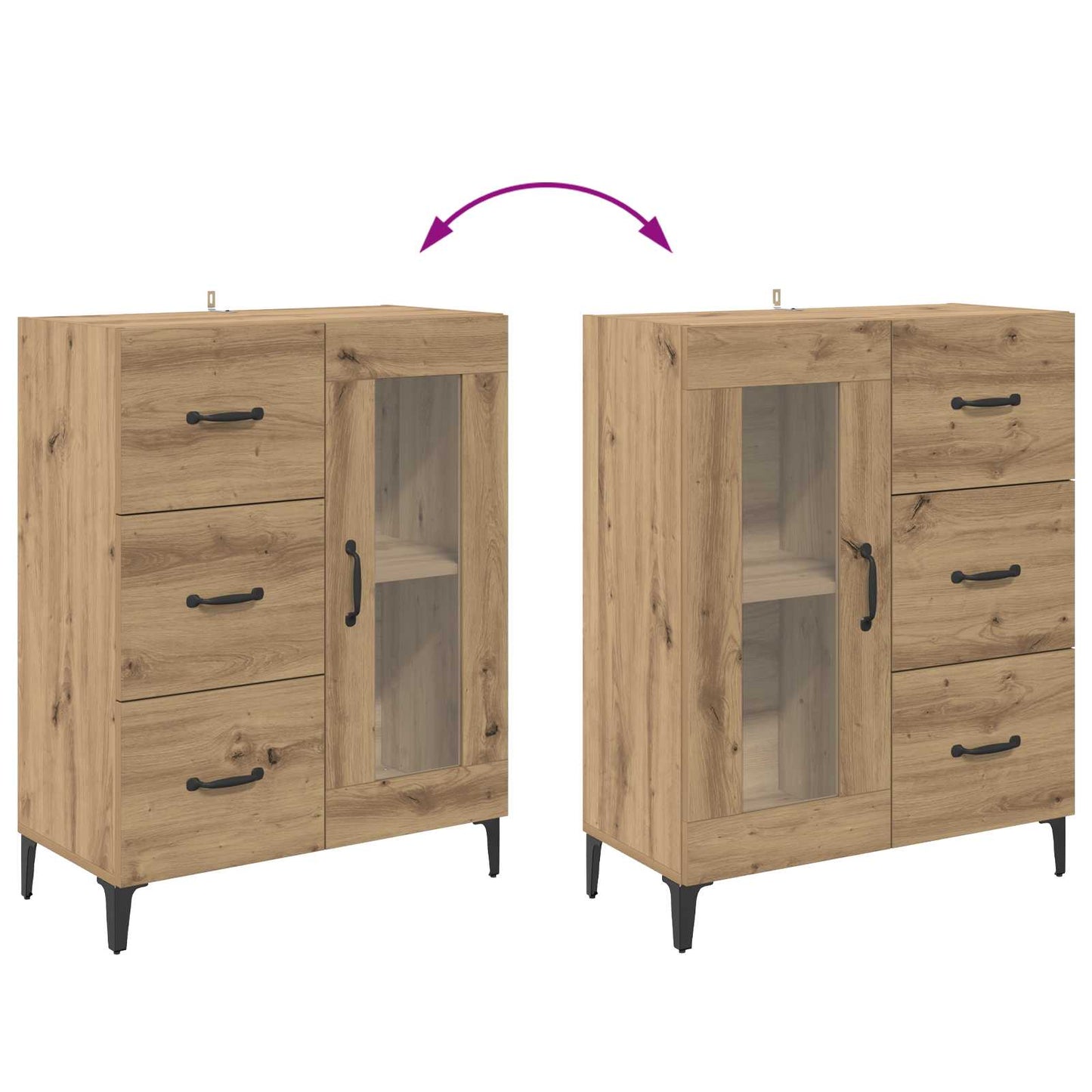 Sideboard Artisan Oak 69.5 x 34 x 90 cm