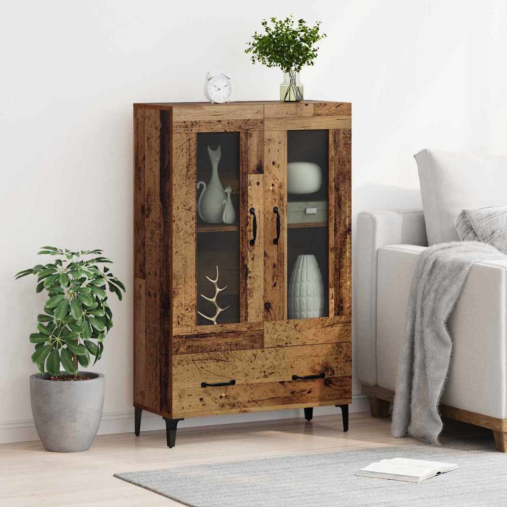 Highboard Old Wood 70 x 31 x 115 cm Engineered Wood and Iron