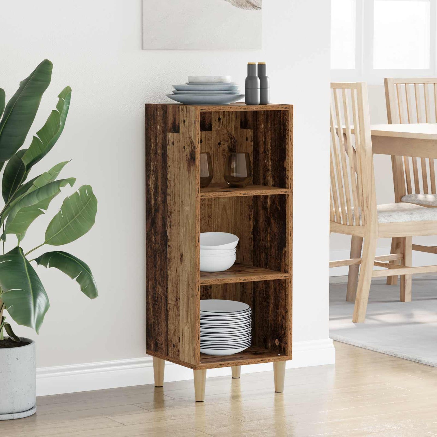 Sideboard Old Wood 34.5 x 32.5 x 90 cm Engineered Wood