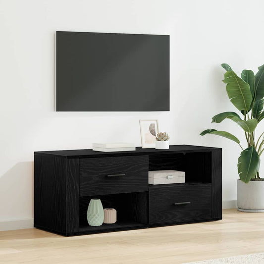 TV Cabinet 100 x 35 x 40 cm Black Oak Engineered Wood