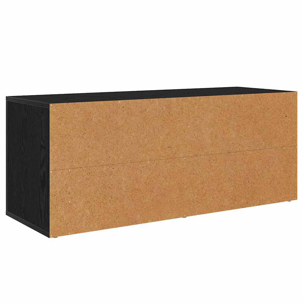 TV Cabinet Black Oak 100 x 35 x 40 cm Engineered Wood
