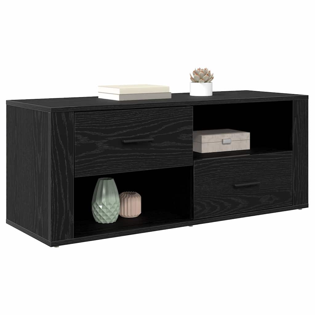 TV Cabinet 100 x 35 x 40 cm Black Oak Engineered Wood