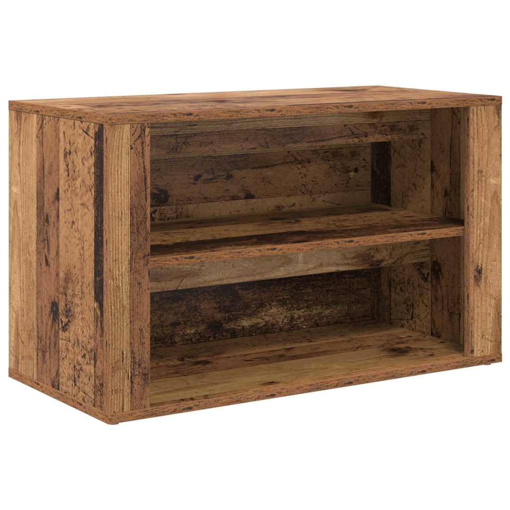 Shoe Rack with Shelf Old wood 75 x 35 x 45 cm Engineered wood