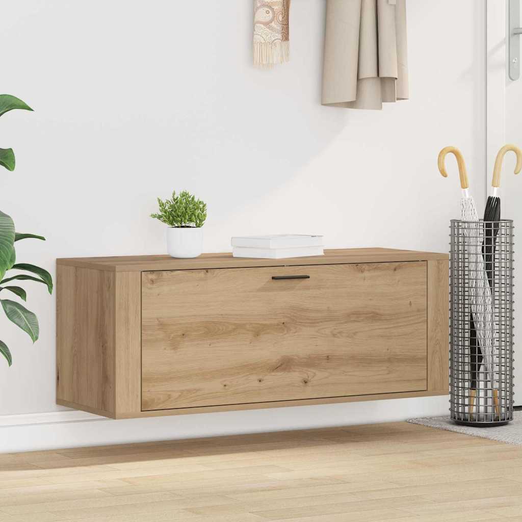 Shoe Cabinet 100 x 35 x 38 cm Engineered Wood Artisan Oak