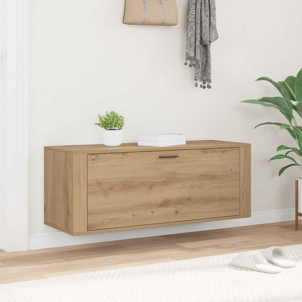 Shoe Cabinet 100 x 35 x 38 cm Engineered Wood Artisan Oak
