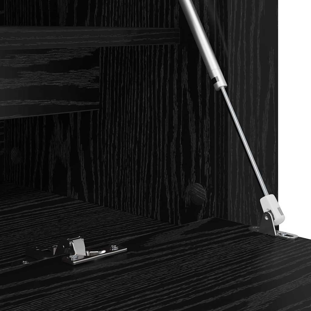 Shoe Cabinet 100 x 35 x 38 cm Engineered Wood Black Oak