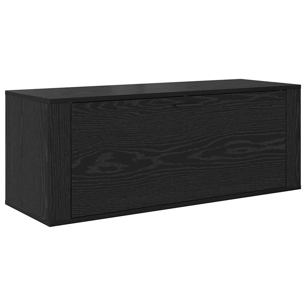 Shoe Cabinet 100 x 35 x 38 cm Engineered Wood Black Oak