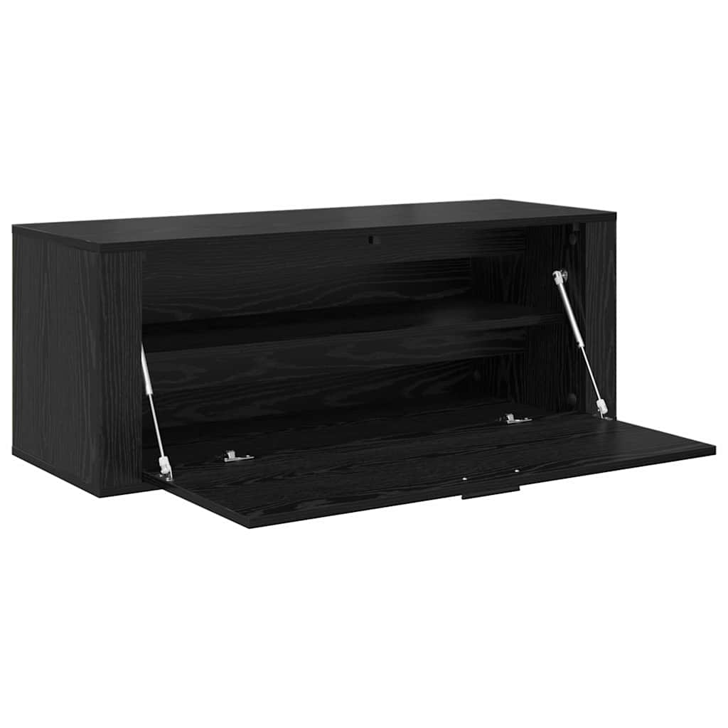 Shoe Cabinet 100 x 35 x 38 cm Engineered Wood Black Oak