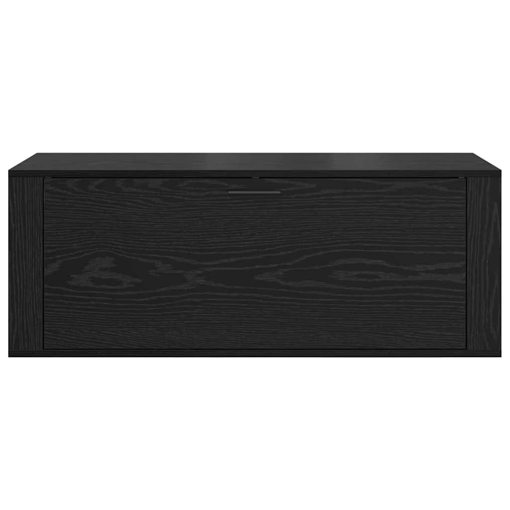Shoe Cabinet 100 x 35 x 38 cm Engineered Wood Black Oak