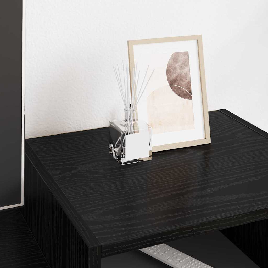 TV Cabinet Black Oak 160 x 35 x 55 cm Engineered Wood