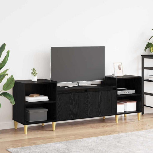 TV Cabinet 160 x 35 x 55 cm Black Oak Engineered Wood