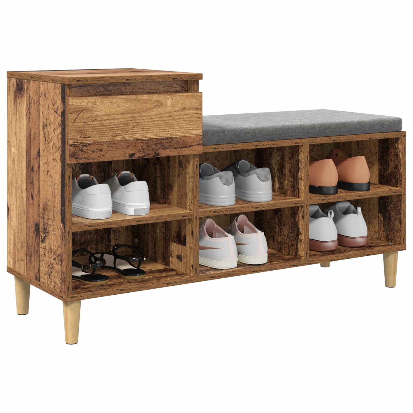 Shoe Cabinet Old Wood 102 x 36 x 60 cm Engineered Wood