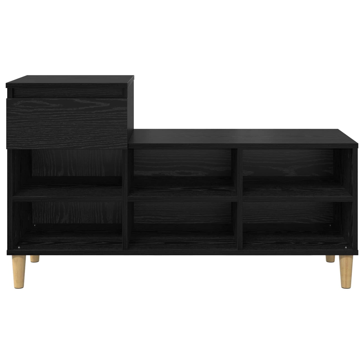 Shoe Cabinet Black Oak 102 x 36 x 60 cm Engineered Wood