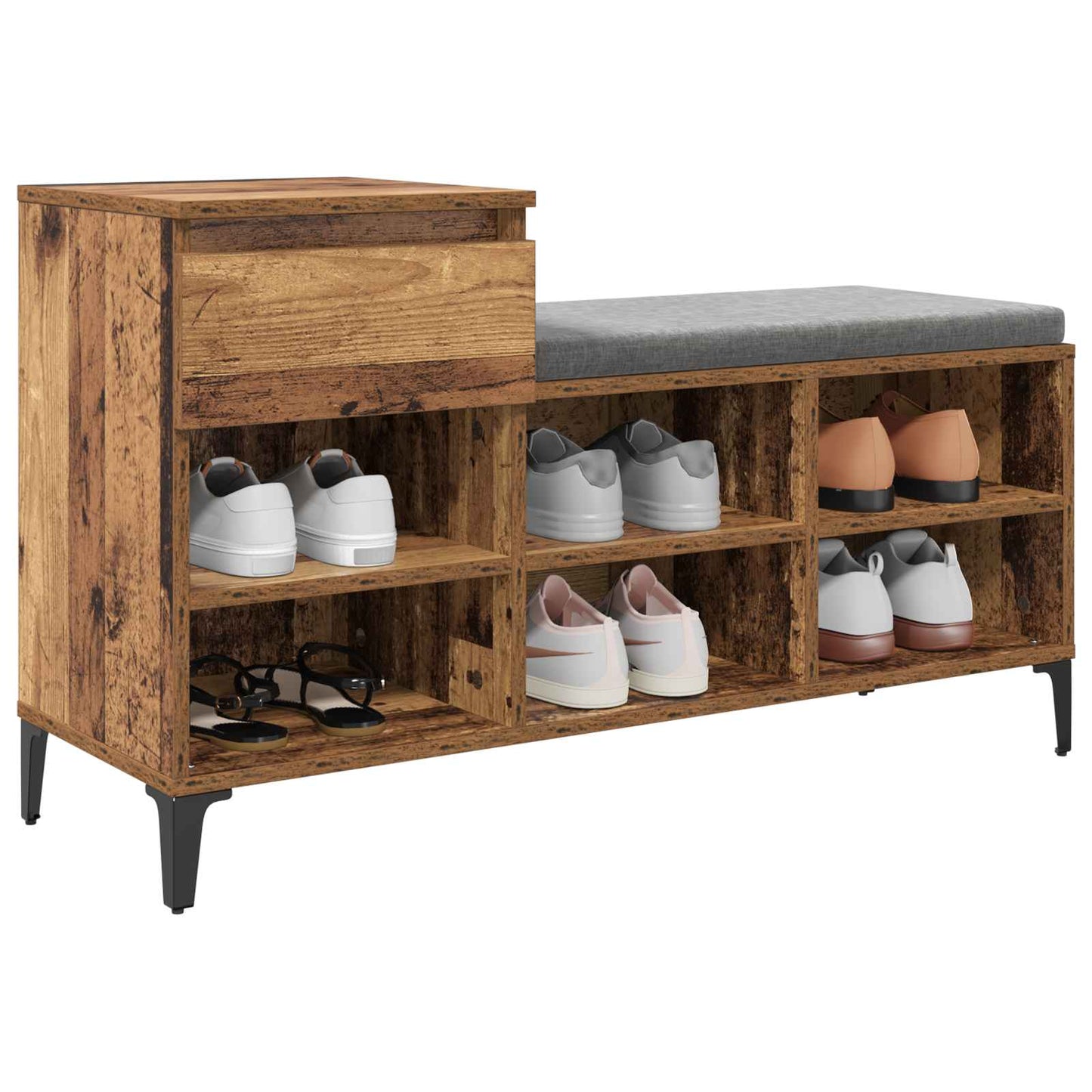 Shoe Cabinet Old wood 102 x 36 x 60 cm Engineered wood