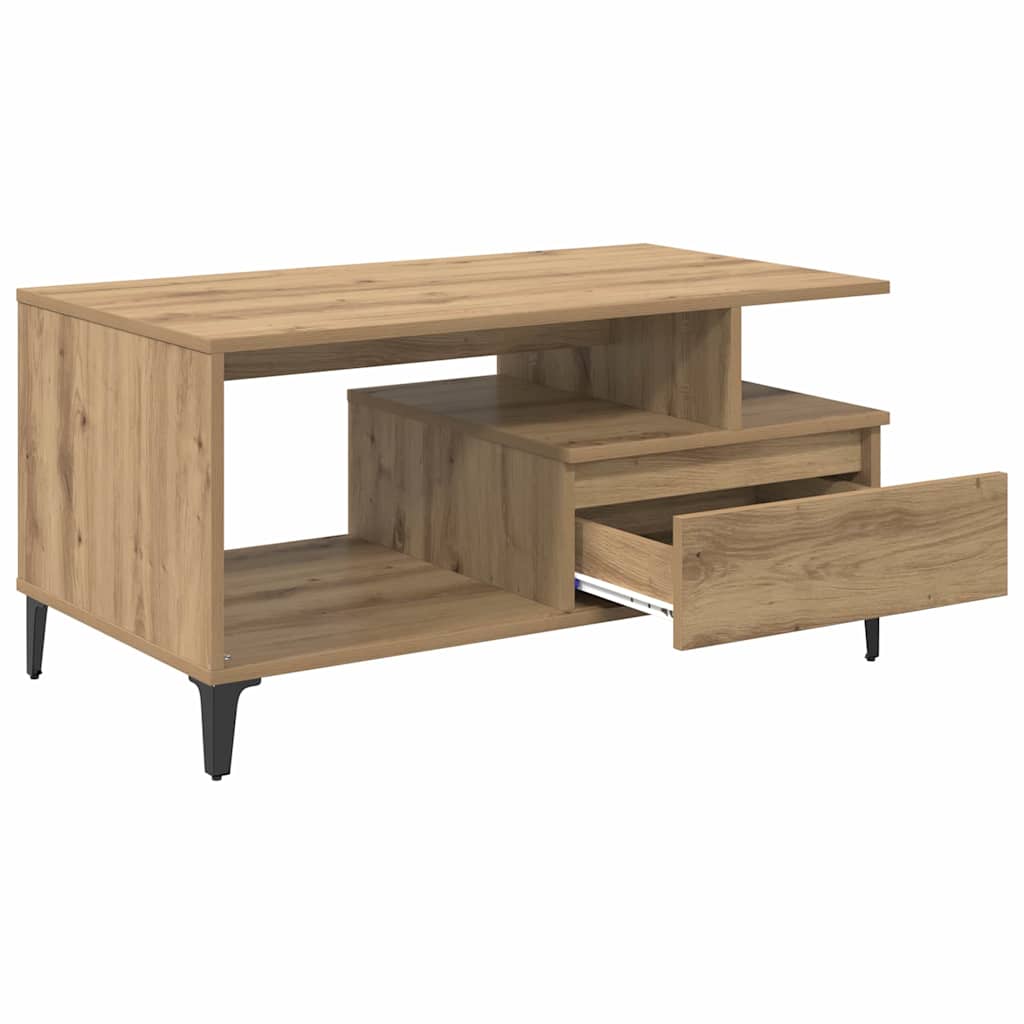 Coffee Table Artisan Oak 90 x 49 x 45 cm Engineered Wood
