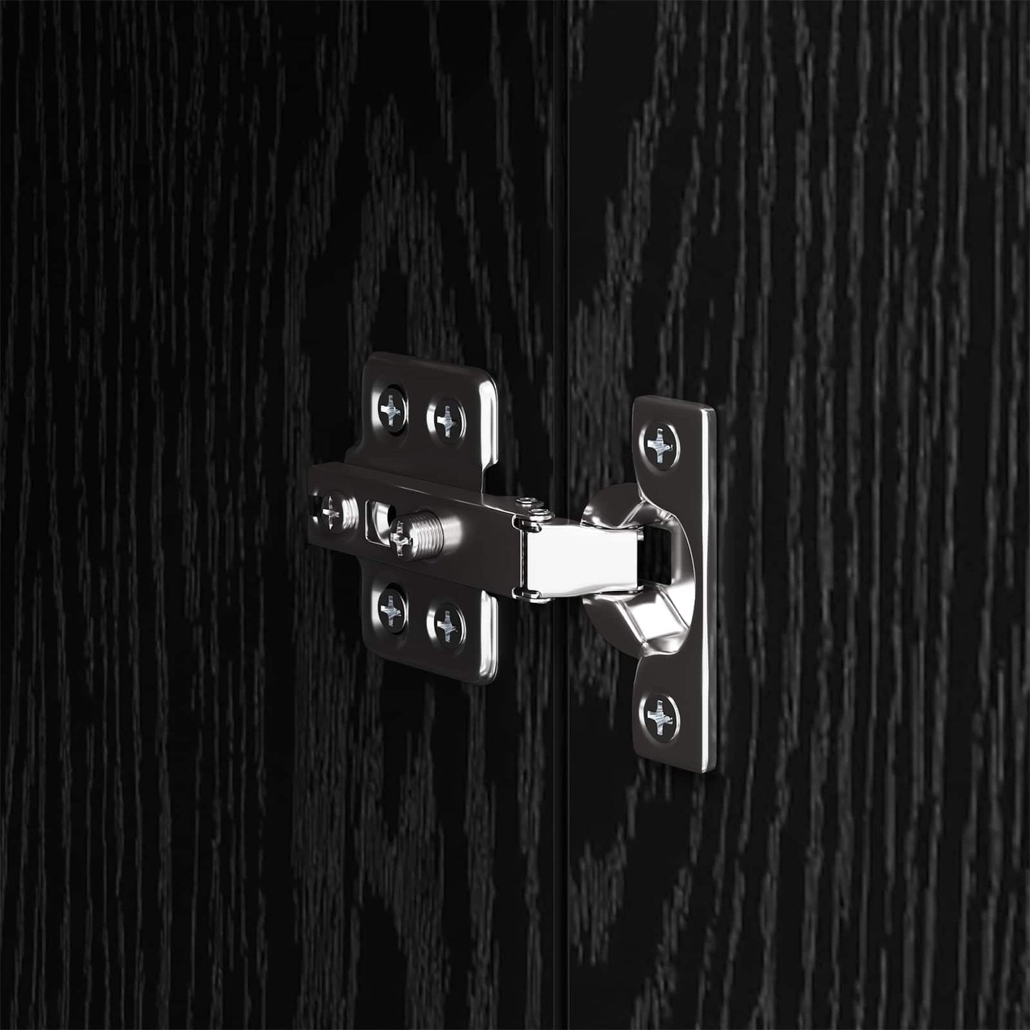Bedside Cabinet Black Oak 35 x 50 x 60 cm Engineered Wood