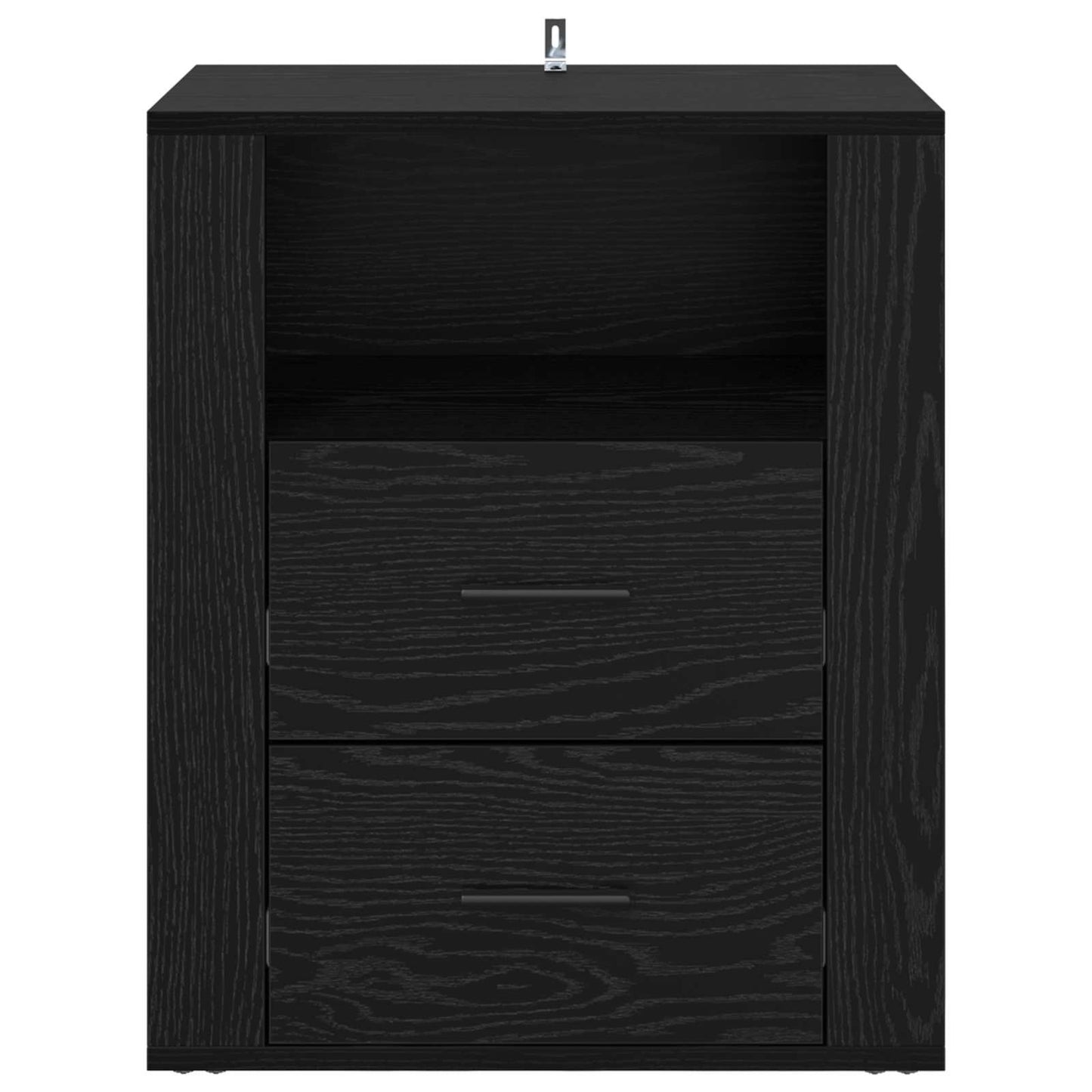 Bedside Cabinet Black Oak 35 x 50 x 60 cm Engineered Wood