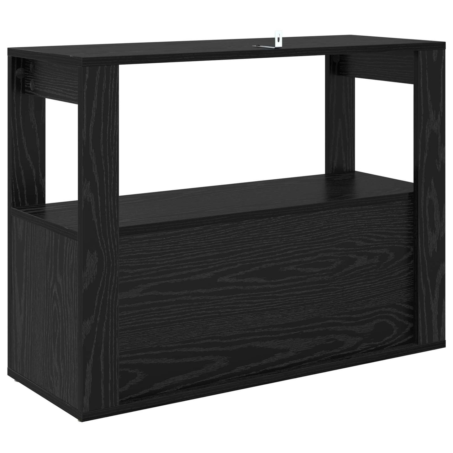 Sideboard Black oak 80 x 30 x 60 cm Engineered wood