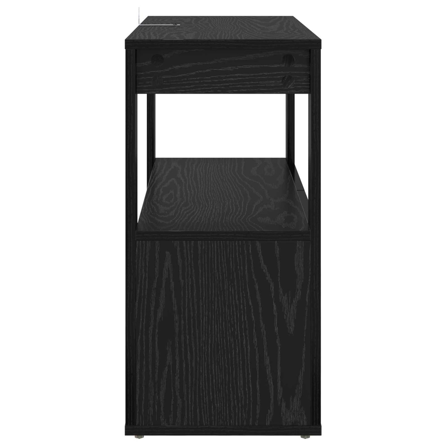Sideboard Black oak 80 x 30 x 60 cm Engineered wood