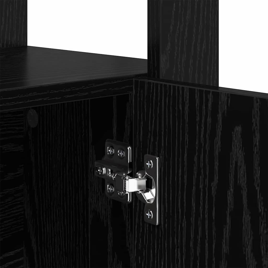 Sideboard Black oak 30 x 80 x 119.5 cm Engineered Wood