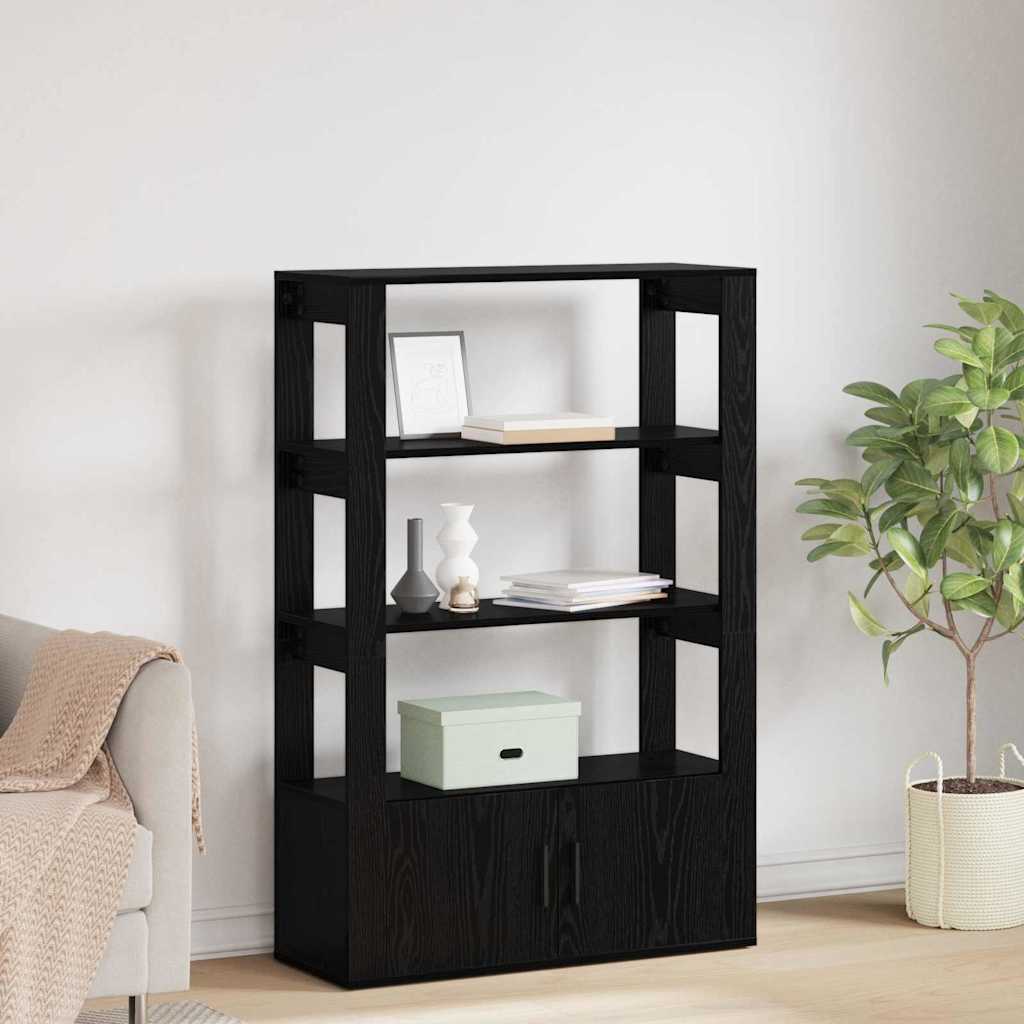 Sideboard Black oak 30 x 80 x 119.5 cm Engineered Wood