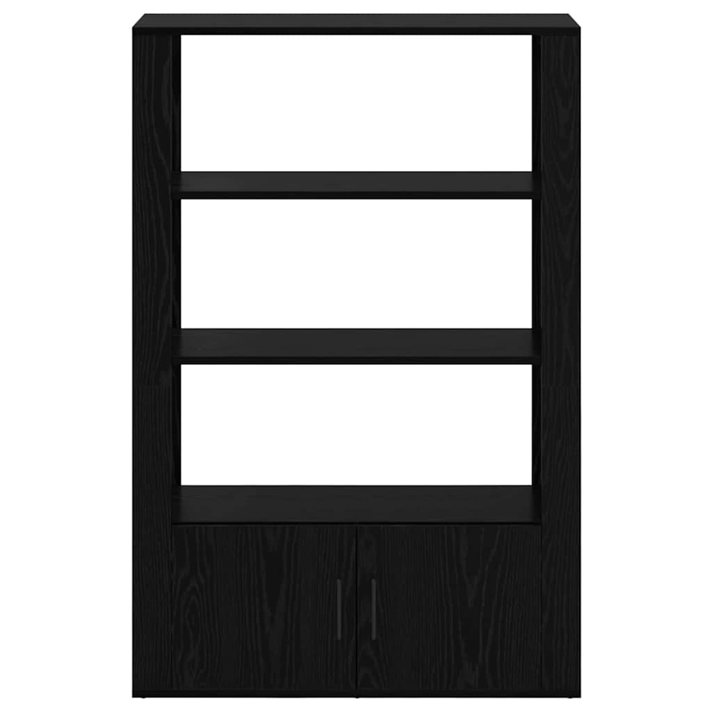 Sideboard Black oak 30 x 80 x 119.5 cm Engineered Wood