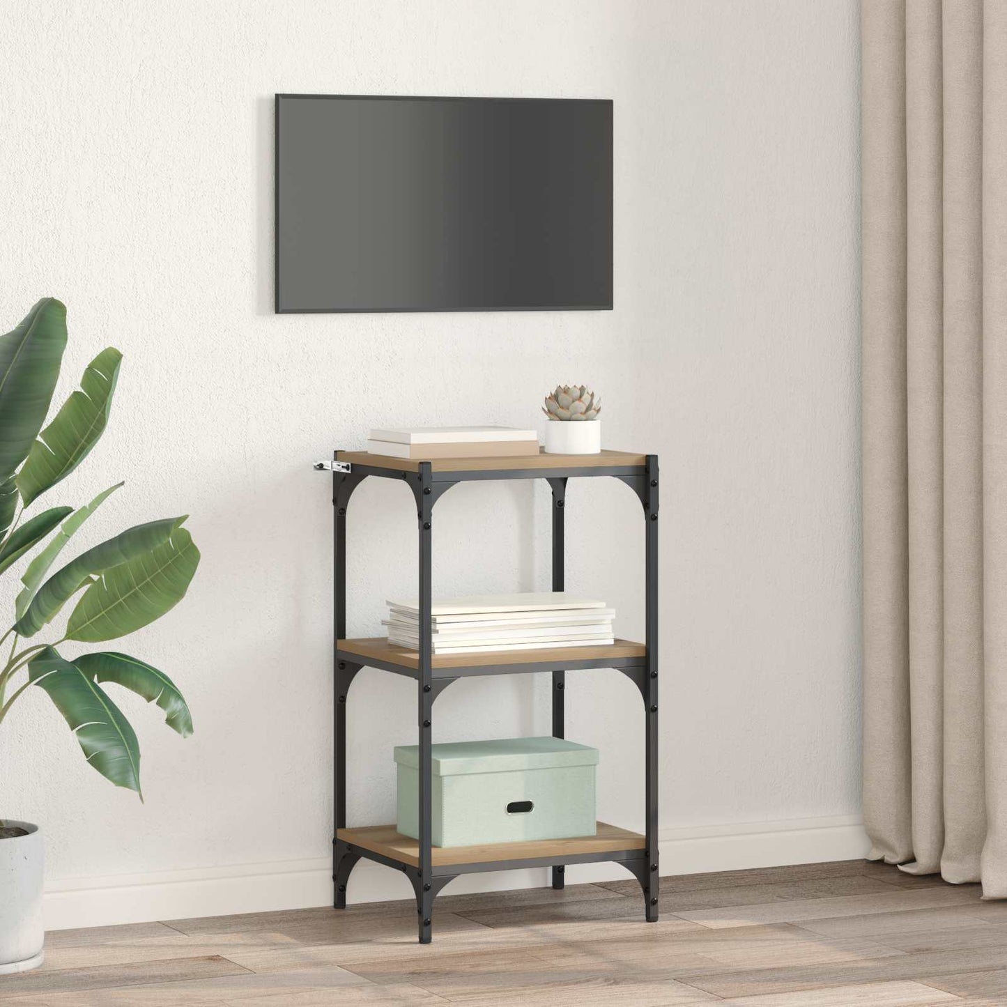 Book Cabinet 3-Tier 40 x 33 x 70.5 cm Engineered wood