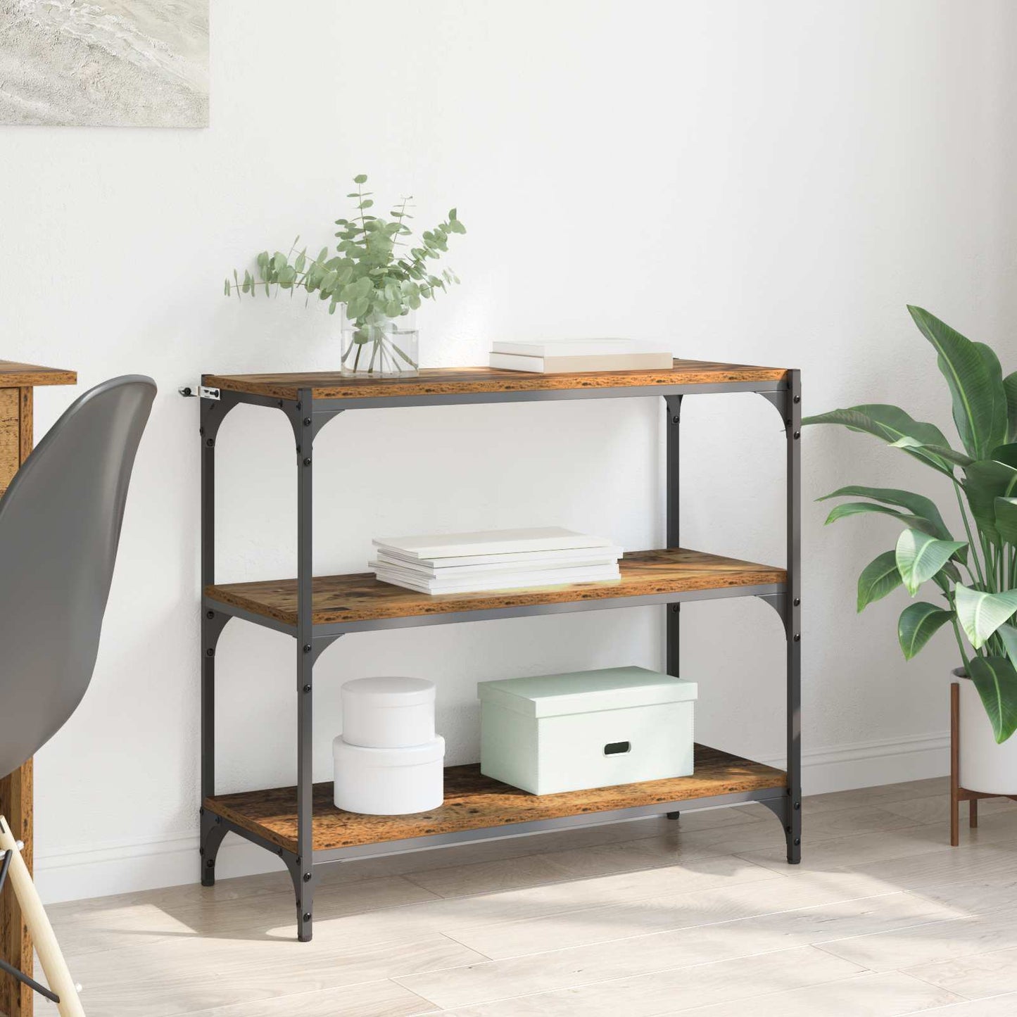 Book Cabinet Old Wood 80 x 33 x 70.5 cm