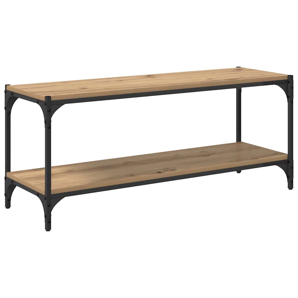 TV Cabinet 2-Tier 100 x 33 x 41 cm Engineered Wood and Iron