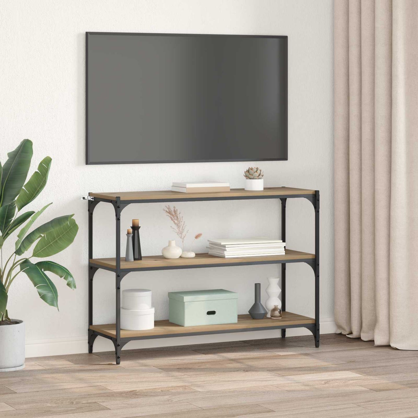 Book Cabinet 3-Tier 100 x 33 x 70.5 cm Engineered wood