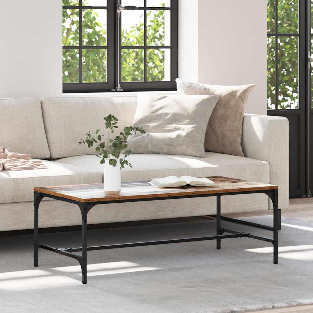 Coffee Table Old Wood 100 x 50 x 35 cm Engineered Wood