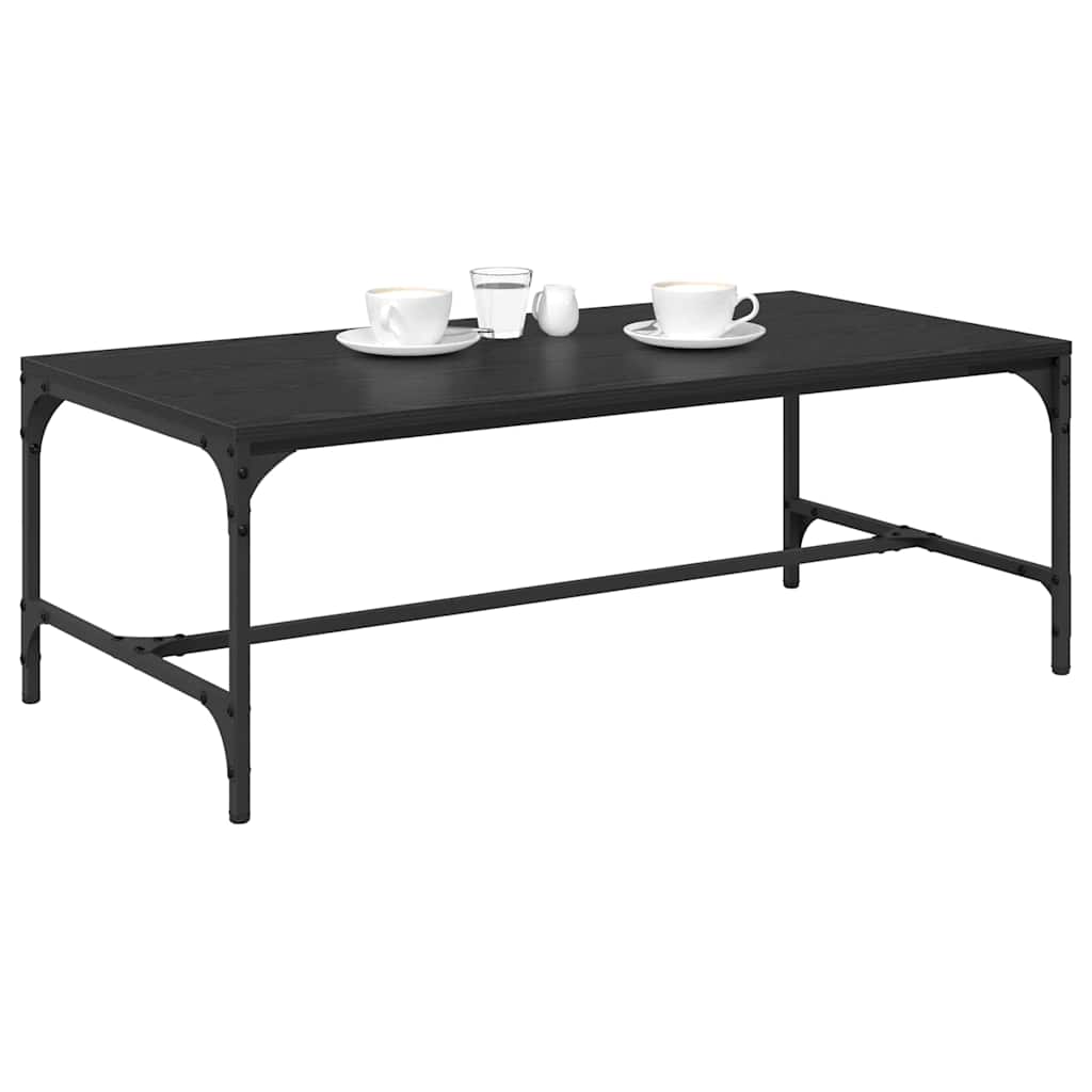 Coffee Table Black Oak 100 x 50 x 35 cm Engineered Wood