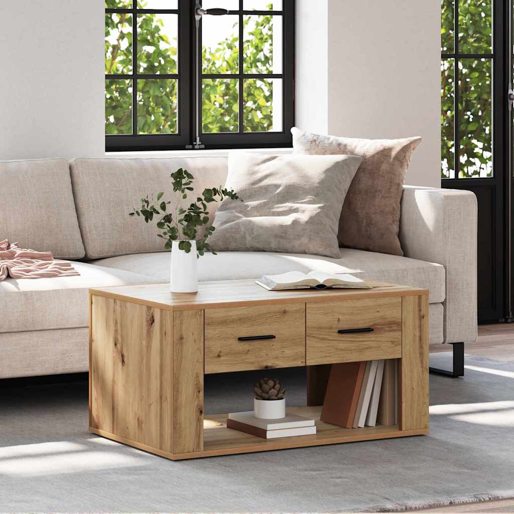 Coffee Table Artisan Oak 80 x 50 x 40 cm Engineered Wood