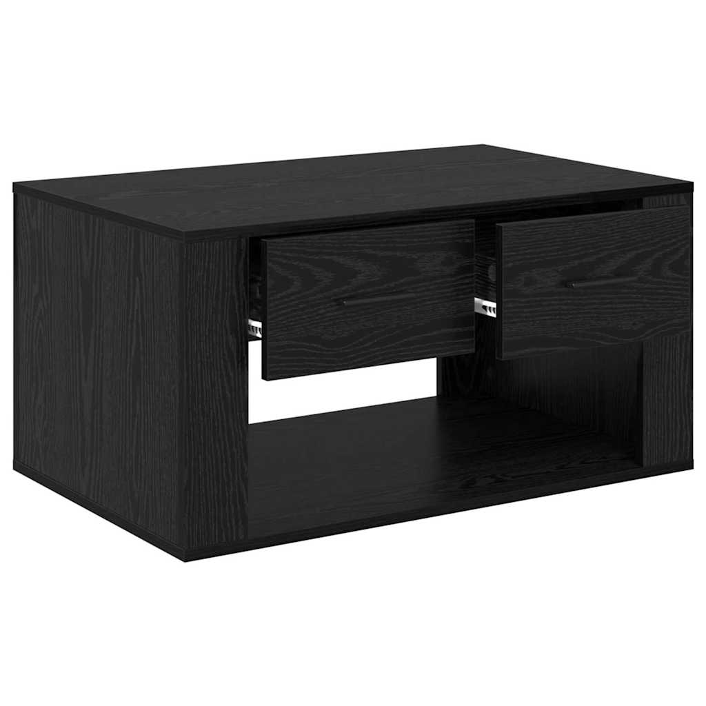 Coffee Table Black Oak 80 x 50 x 40 cm Engineered Wood